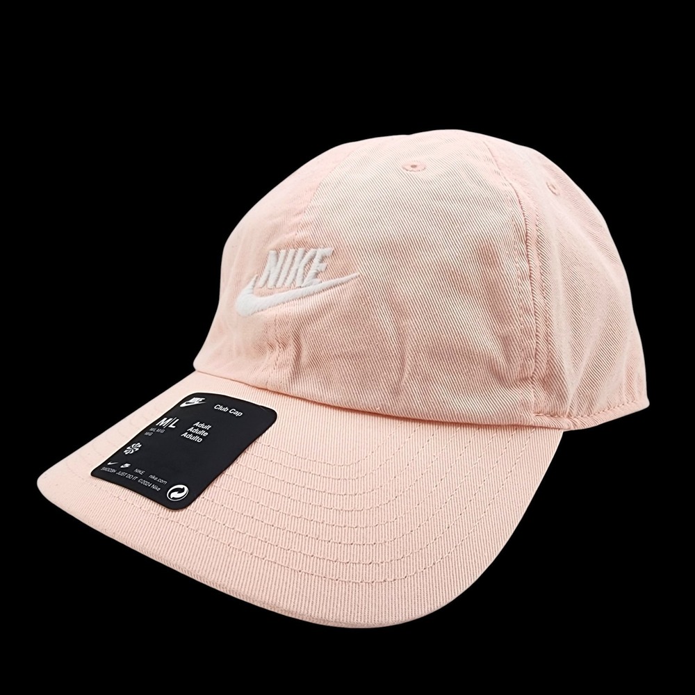Nike Club Unstructured‎ Futura Wash Cap Peach Unisex Size M/L Strapback Hat NEW